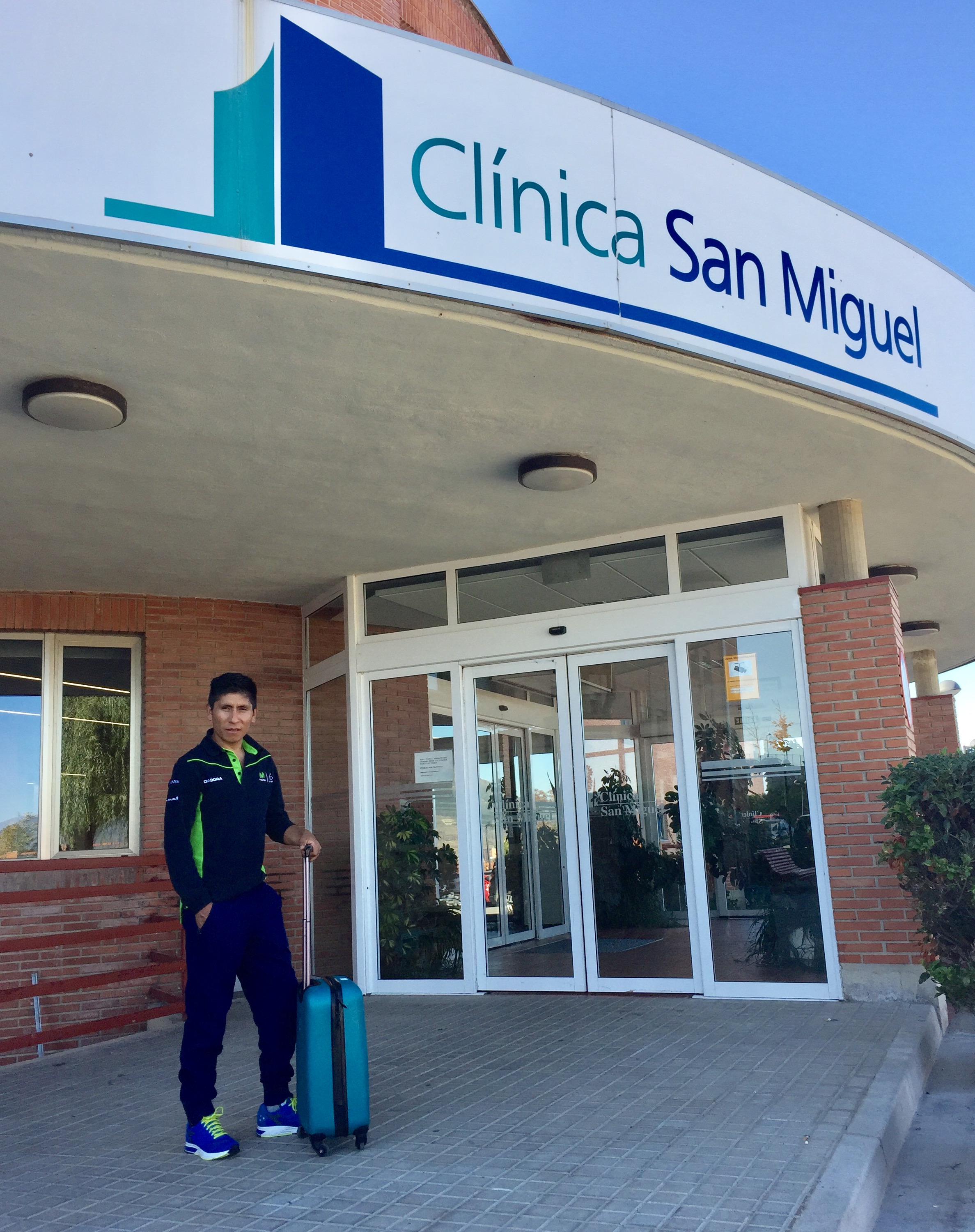 Clínica San Miguel Nairo Quintana pasa revisión en la Clínica San Miguel de Pamplona Clínica